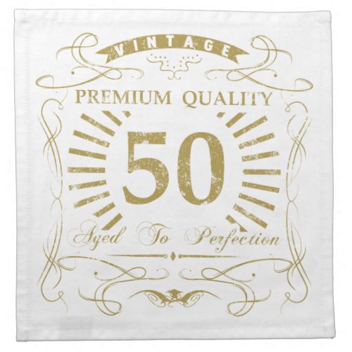 50th Birthday Gag Gift Cloth Napkin