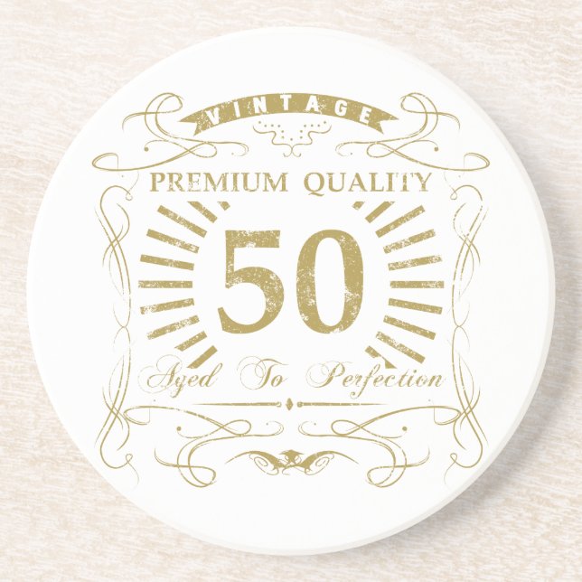50th Birthday Gag Gift Coaster (Front)