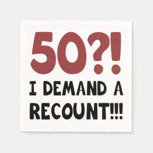 50th Birthday Gag Gift Napkins