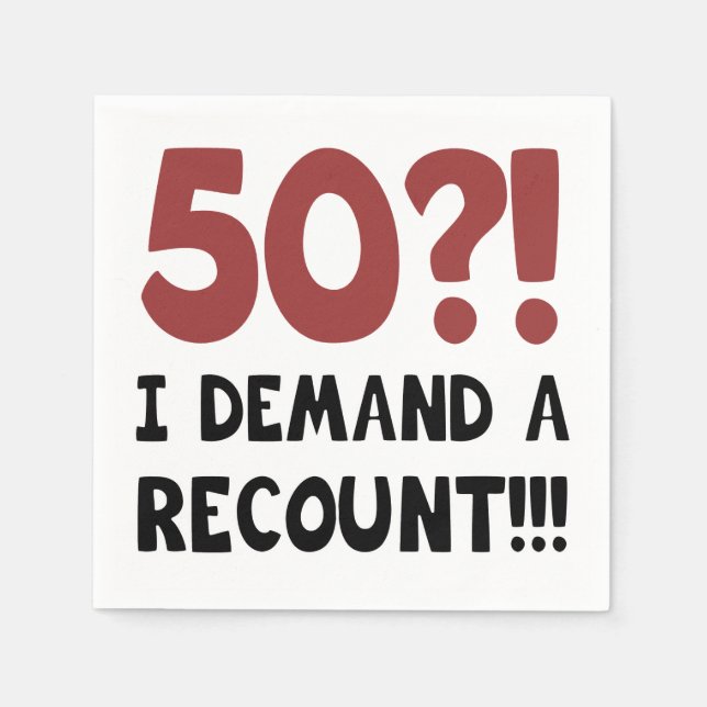 50th Birthday Gag Gift Napkins (Front)