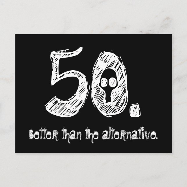 50th Birthday Gag Gift Postcard (Front)