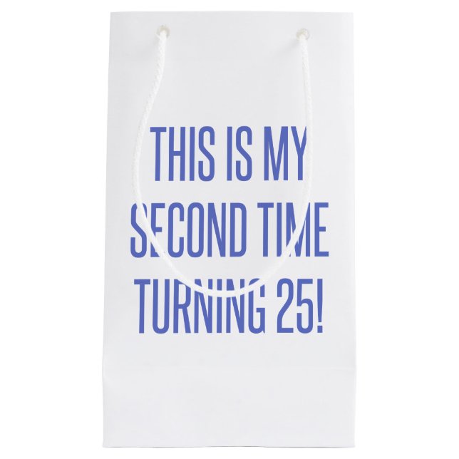 50th Birthday Gag Gift Small Gift Bag (Front)