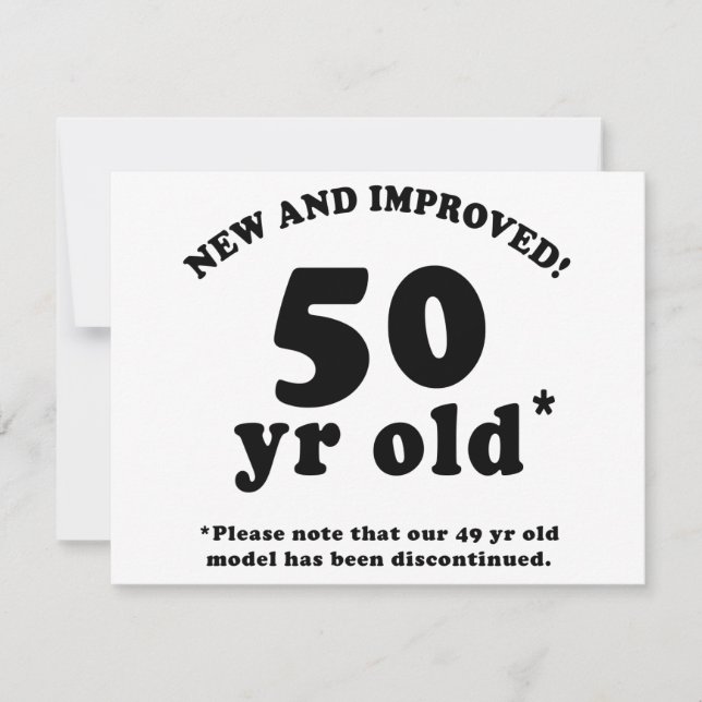 50th Birthday Gag Gifts Card (Front)