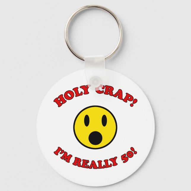 50th Birthday Gag Gifts Keychain (Front)