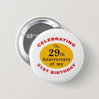 50th Birthday Gag Gifts Pinback Button | Zazzle