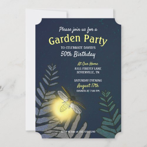 50th Birthday Garden Party Invitation