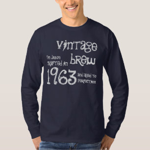 50th Birthday Gift 1963 Vintage Brew Red G202 T-Shirt