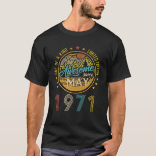 50Th Birthday Gift 50 Years Old Retro Vintage May T-Shirt