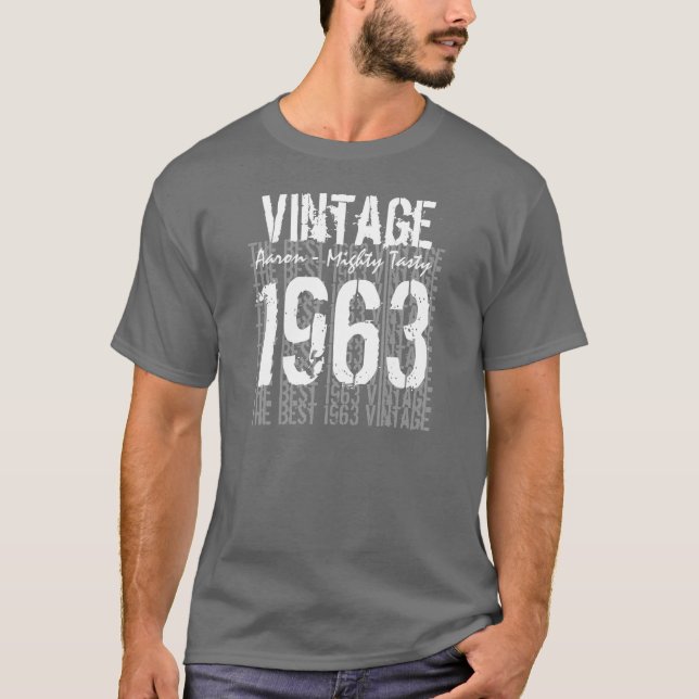 50th Birthday Gift Best 1963 Vintage V009C T-Shirt (Front)