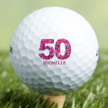 50th Birthday Gift for Girlfriend – Floral 50 Golf Balls<br><div class="desc">Looking for something sweet and sporty? This floral “50” golf ball is customized with your girlfriend’s name and makes a charming keepsake to mark her milestone birthday in style. Enjoy!</div>