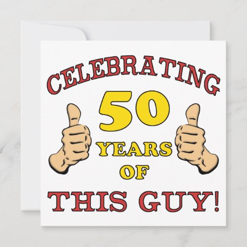 50th Birthday Gift For Him Card