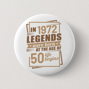 50th birthday gift ideas for men and women 50 year button