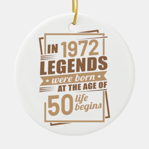 50th birthday gift ideas for men and women 50 year ceramic ornament