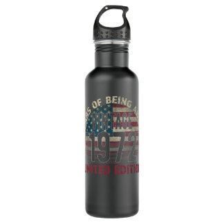 50th Birthday Gift men Vintage 1972 50 Years Old - Stainless Steel Water Bottle