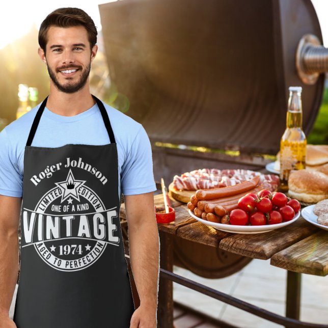 50th Birthday Gift Vintage Aged to perfection 60th Apron (Creator Uploaded)