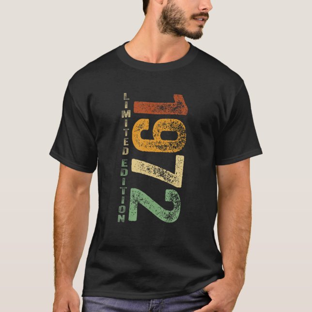 50Th Birthday Gifts 50 Year Old Retro Limited Edit T-Shirt (Front)