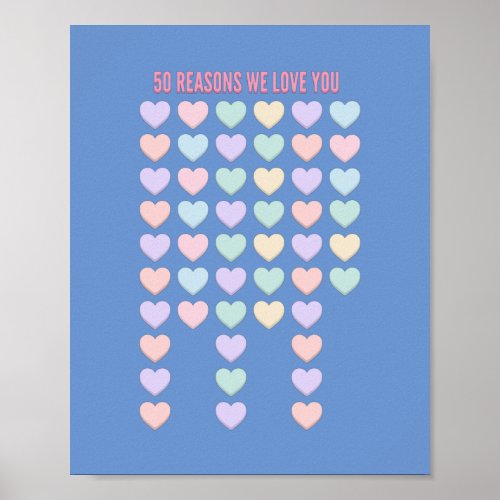 50th Birthday Gifts _ 50th We Love You Poster