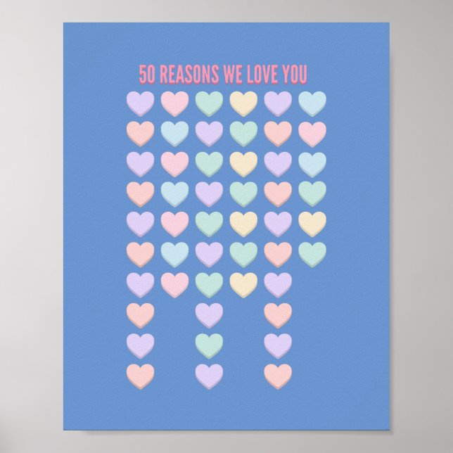 50th Birthday Gifts - 50th We Love You Poster (Front)