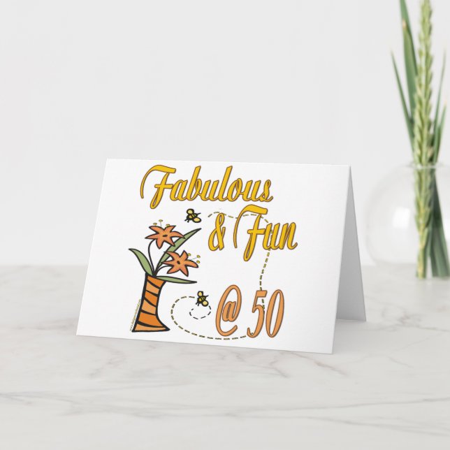 50th Birthday Gifts Card (Front)