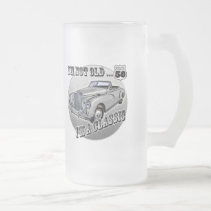 50th Birthday Gifts Frosted Glass Beer Mug