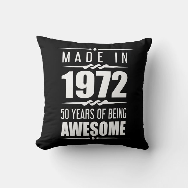 50th Birthday Gifts Men Women 50 Year Old 50th Throw Pillow (Front)