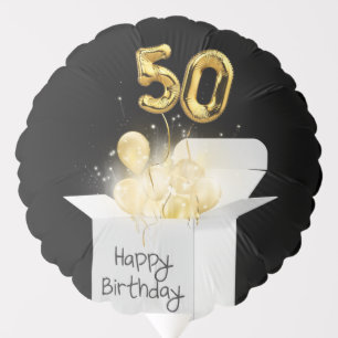50th Birthday Gold Balloons