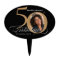 50th Birthday Gold Black Calligraphy Custom Photo