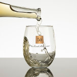 50th birthday gold elegant script name custom stemless wine glass<br><div class="desc">Custom script name and milestone age keepsake gift gold black wine glasses.         A modern gift for weddings,  anniversaries,  housewarmings,  Thanksgiving,  Christmas,  or any other occasion.</div>