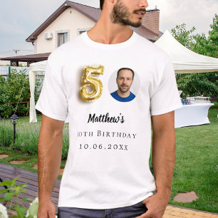 50th birthday gold photo T-Shirt