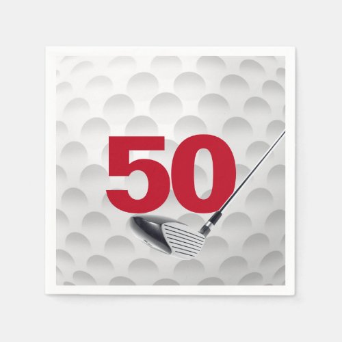 50th Birthday Golf Ball Napkins