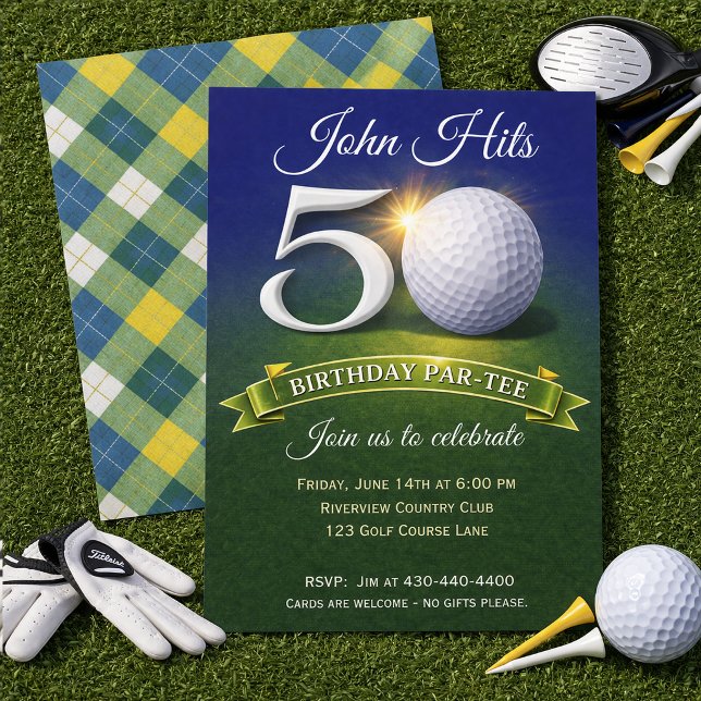 50th Birthday Golf Theme  Invitation (Creator Uploaded)