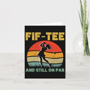 50th Birthday Golf Women's Design Retro 50 Year Ol Card