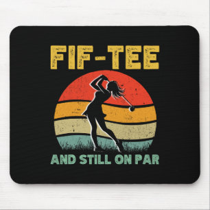 50th Birthday Golf Women's Design Retro 50 Year Ol Mouse Pad