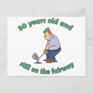 50th Birthday Golfer Gag Gift Postcard