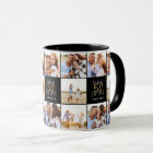 50th birthday good gold black photo collage chic