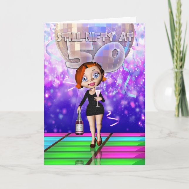 50th birthday greeting card - still nifty at 50 (Front)