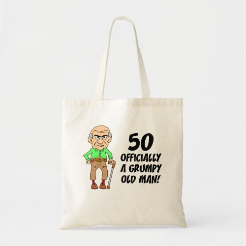 50th Birthday Grumpy Old Man Tote Bag