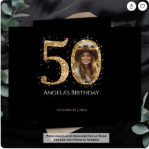 50th birthday guestbook Foil Guestbook