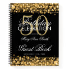 50th Birthday Guestbook Party Sparkles Gold