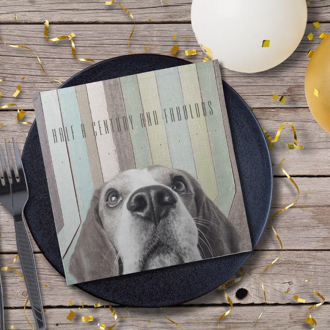 50th Birthday Half a Century and Fabulous  Cloth Napkin ("Half a Century and Fabulous"!
This collection is perfect for your next 50th birthday celebration!)