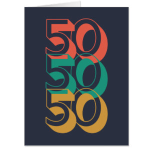 50th Birthday, Happy Birthday Card