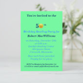 50th Birthday Happy Face Party Invitation (Standing Front)