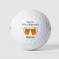 50th Birthday Happy Milestone Favor Golf Balls