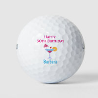 50th Birthday Happy Milestone Favor Golf Balls