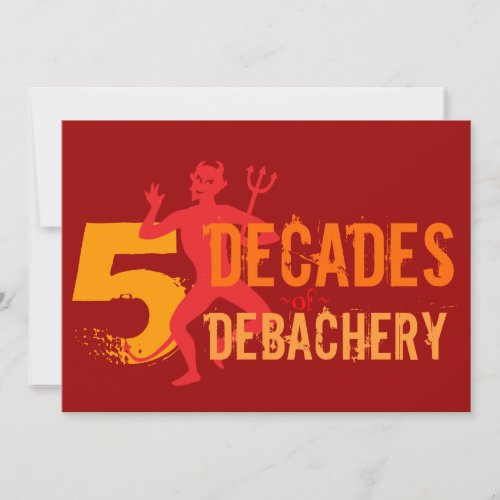 50th Birthday - Hell of a Party Personalized Invitations