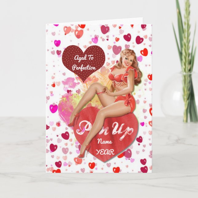 50th Birthday HER Gifts n Partyware Customizable Card (Front)