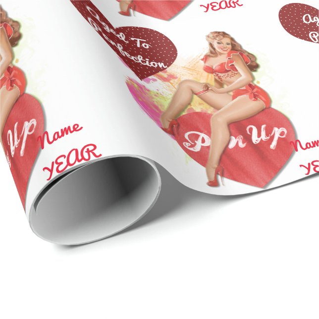 50th Birthday HER Gifts n Partyware Customizable Wrapping Paper (Roll Corner)