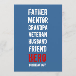 50th Birthday Hero Party Invitation