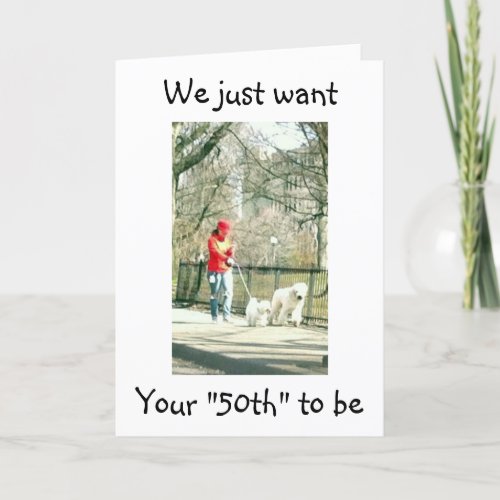 50th BIRTHDAY HOPE ITS A WALK IN THE PARK Card
