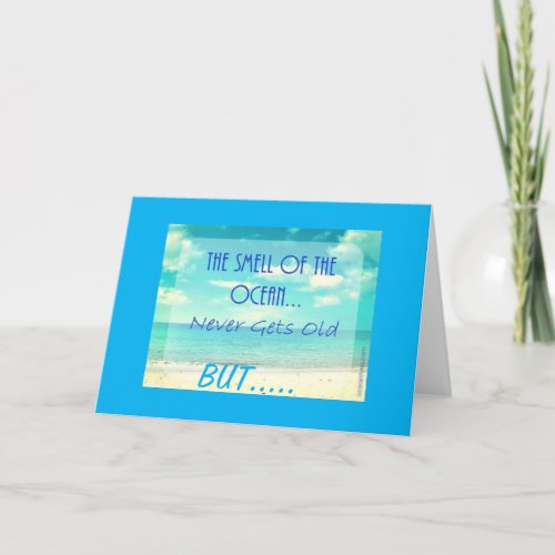 50th BIRTHDAY HUMOR FOR THE BEACH LOVER Card